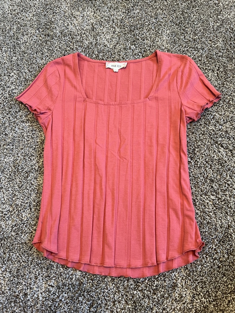 Pink Rose Cropped Tee